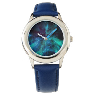 Aqua, Blue & Violet Space Nebula Watch