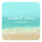 Aqua blue water/painted beach seashore personalize