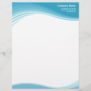 Aqua Blue Waves letterhead