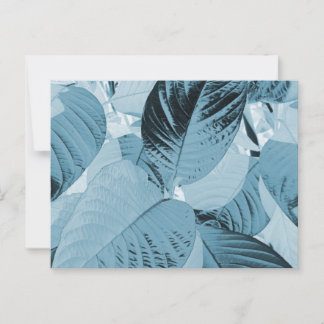 Aqua Botanical Leaves Post Card (Customizable)