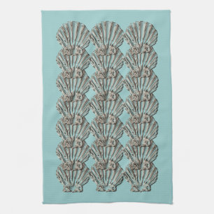 Aqua brown beach kitchen kitchen towel