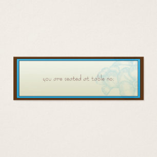 Aqua Brown Place Cards