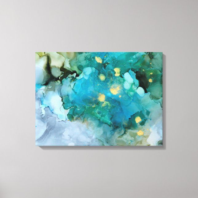 Aqua Brume I Canvas Print (Front)