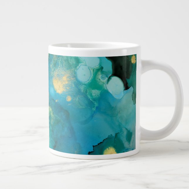 Aqua Brume I Large Coffee Mug (Right)