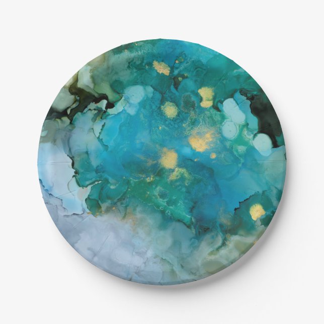 Aqua Brume I Paper Plate (Front)