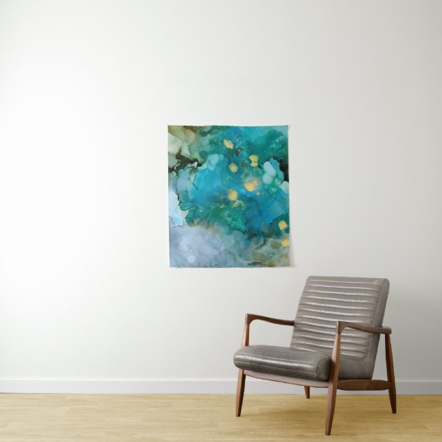 Aqua Brume I Tapestry (In Situ)