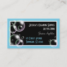 Aqua Bubbles Cleaning Service Business Cards
