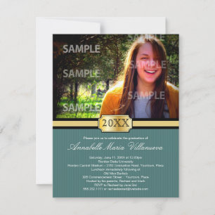Aqua Buckle Faire-part de graduation de la bande