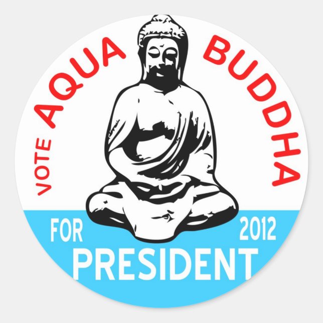 Aqua Buddha Sticker (Front)