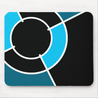 aqua bullseye mouse pad