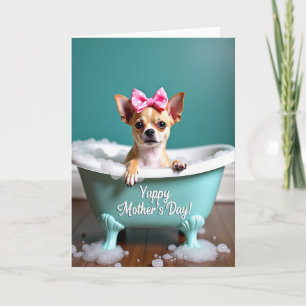Aqua Canine Mothers Day Card