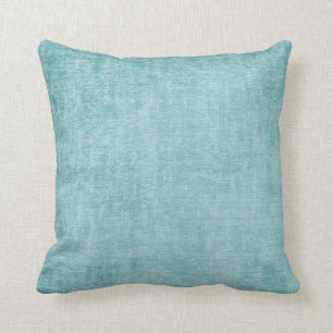 Aqua Chenille Look - Graphic Design Throw Pillow