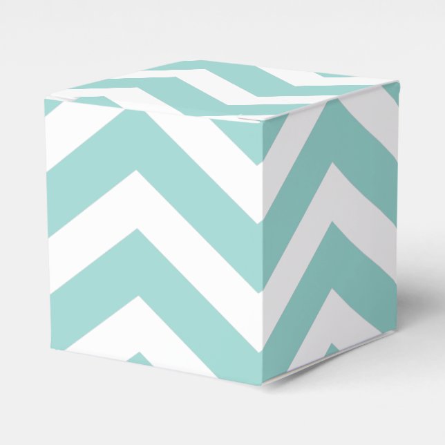 Aqua Chevron Box (Front Side)