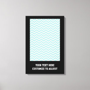 Aqua  chevron pattern canvas print