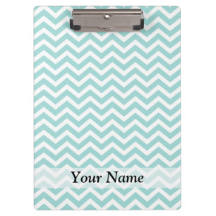 Aqua  chevron pattern clipboard
