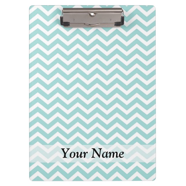 Aqua  chevron pattern clipboard (Front)
