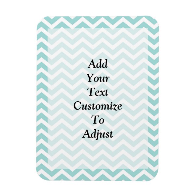 Aqua  chevron pattern magnet (Vertical)