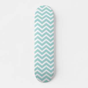 Aqua  chevron pattern skateboard