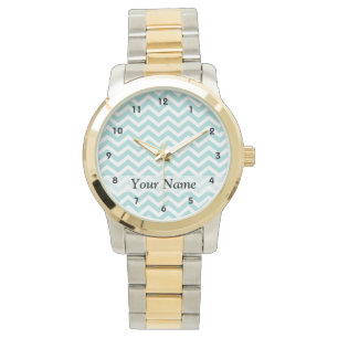 Aqua  chevron pattern watch