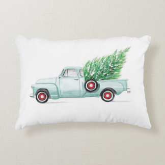 Aqua Chevy Pillow