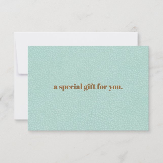 Aqua Chic | Carte cadeau Elegant Leather Look (Devant)