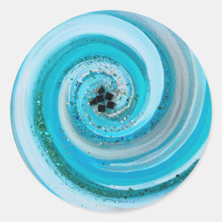 Aqua Christian Sticker Oceans Swirl Abstrait