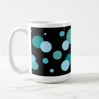 Aqua Circles and Dots Coffee Mug