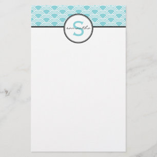 Aqua Clamshell Stationery