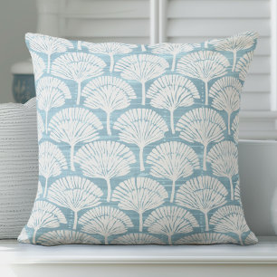 Aqua Coastal Throw Pillow