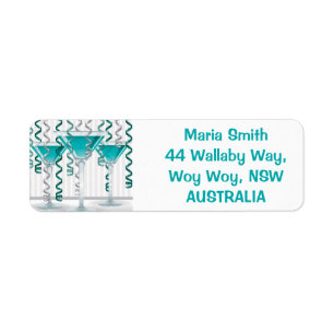 Aqua cocktail and ribbon