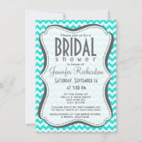 Aqua Colour Chevron; zig zag