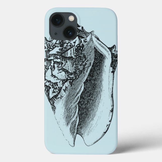 Aqua Conch Shell Case-Mate iPhone Case (Back)
