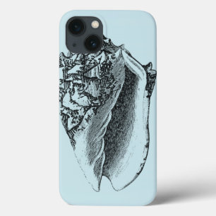 Aqua Conch Shell iPhone 13 Case