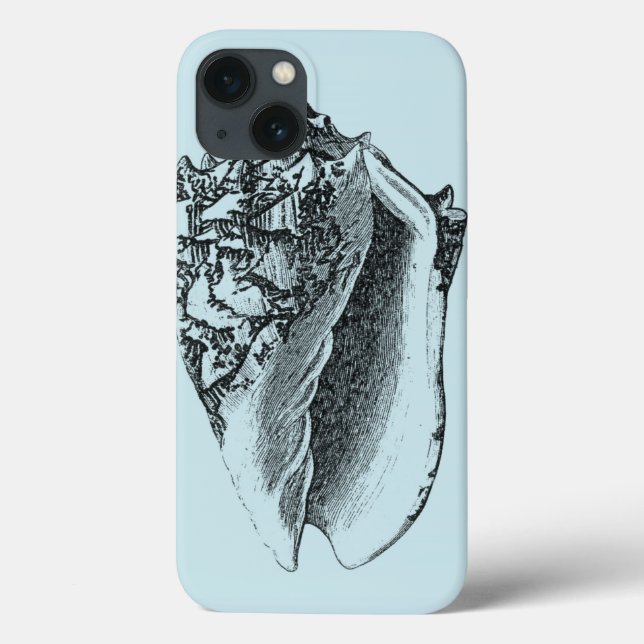 Aqua Conch Shell Case-Mate iPhone Case (Back)