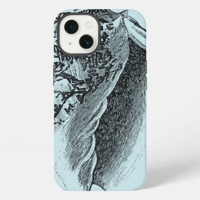 Aqua Conch Shell iPhone Case (Back)