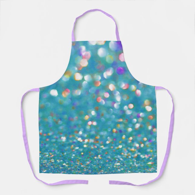 Aqua Confetti All-Over Print Apron (Front)