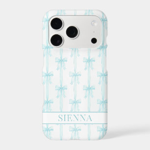 Aqua Coquette Nœuds Rayé Monogrammé