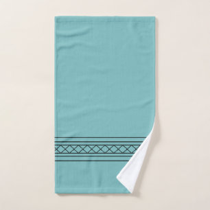 Aqua Country Chic Bath Decor Hand Towel
