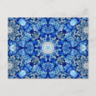 Aqua Crystal Mandala Postcard