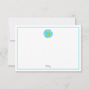 Aqua Daisy Card