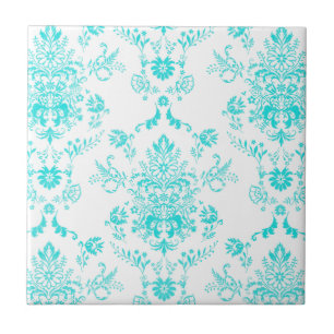 Aqua Damask Tile