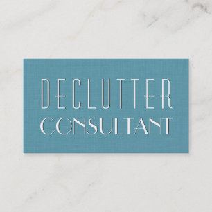 Aqua DECLUTTER CONSULTANT Simple Style V08 Business Card