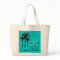 Aqua Destination Wedding Tote Bag Palm Trees