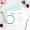 Aqua Diamond Ring Be My Bridesmaid Card