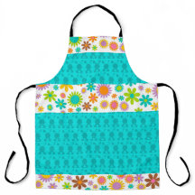 AQUA EASTER BUNNIES AND COLORFUL FLOWERS