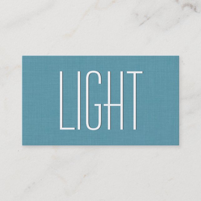 Aqua ELECTRICIAN Simple Style V39W Business Card (Front)