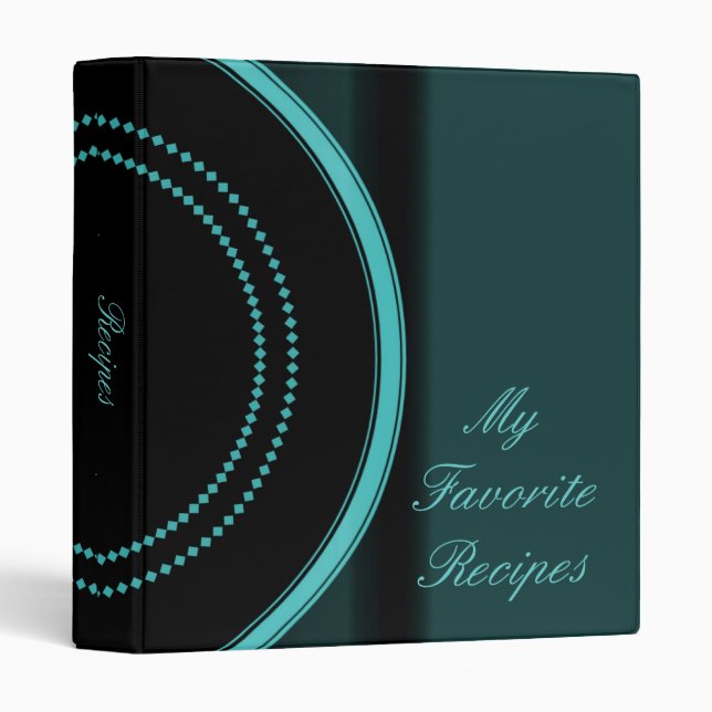 Aqua Emblem Recipe Binder (Front/Spine)