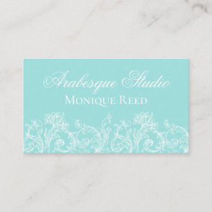 Aqua et Carte de visite blanc