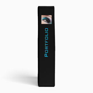 aqua eye makeup portfolio, binder, book binder