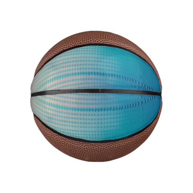 Aqua Fade Dot Grid Abstract Basketball Print (Front)